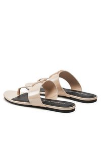 Calvin Klein Jeans Japonki Flat Sandal Slide Toepost Mg Met YW0YW01342 Różowy. Kolor: różowy. Materiał: skóra #5