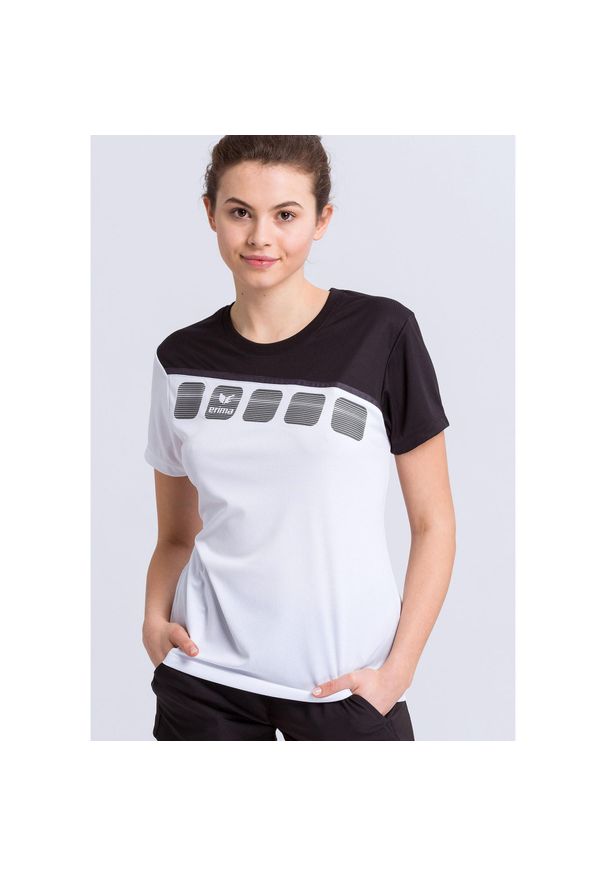 ERIMA - Koszulka damska Erima 5-C. Kolor: czarny, wielokolorowy, biały. Sport: joga i pilates