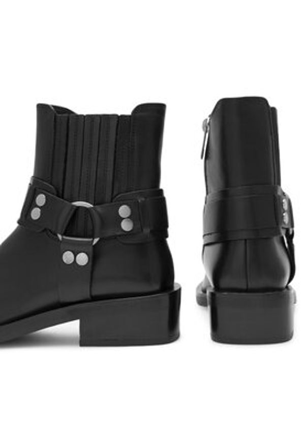 Badura Botki ROMA-01W4-001 Czarny. Kolor: czarny. Materiał: skóra