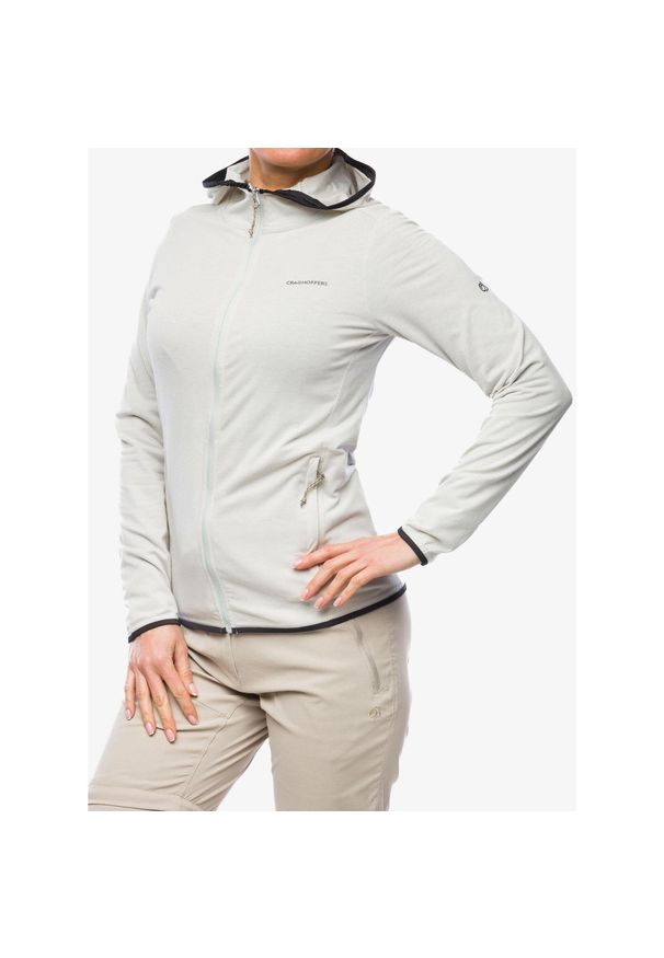 CRAGHOPPERS - Bluza damska z kapturem Craghoppers NosiLife Afia Hooded Jacket. Typ kołnierza: kaptur. Kolor: szary. Sport: turystyka piesza