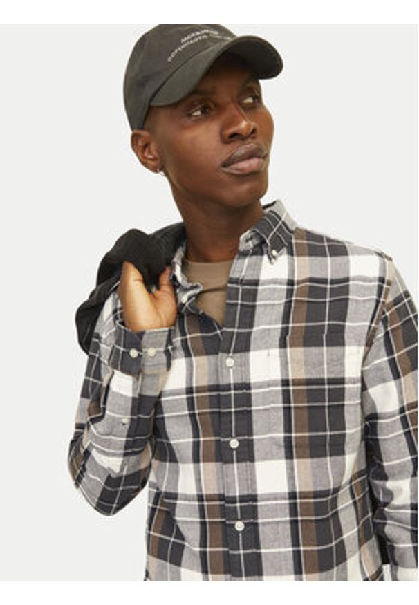 Jack & Jones Koszula Blubrook 12260710 Brązowy Comfort Fit. Kolor: brązowy. Materiał: bawełna