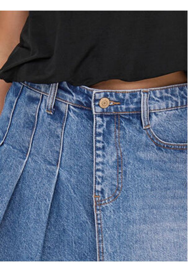 only - ONLY Spódnica jeansowa Kadie 15345569 Niebieski Regular Fit. Kolor: niebieski. Materiał: bawełna