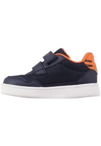 Buty Kappa Pio M Sneakers Jr 280023M 6744 niebieskie. Okazja: na co dzień. Zapięcie: rzepy. Kolor: niebieski. Materiał: syntetyk, guma. Szerokość cholewki: normalna. Wzór: paski #6