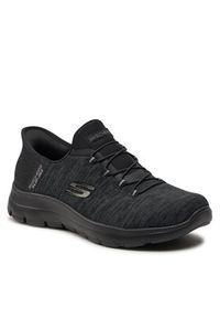 skechers - Skechers Sneakersy 149937/BBK Czarny. Kolor: czarny. Materiał: materiał #3