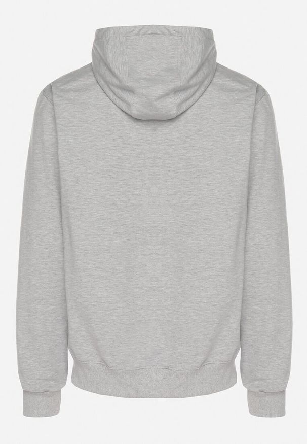 Born2be - Jasnoszara Bluza z Bawełną Kapturem i Sznurkami Asallin. Okazja: na co dzień. Typ kołnierza: kaptur. Kolor: szary. Materiał: bawełna. Styl: klasyczny, casual