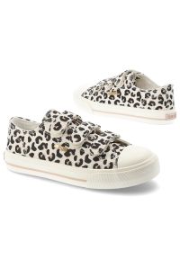 Big-Star - Trampki dziecięce Big Star, cholewka z materiału tekstylnego z modnym motywem zwierzęcym zapięcie na rzepy, białe, TT374171. Zapięcie: rzepy. Kolor: biały. Materiał: materiał. Szerokość cholewki: normalna. Wzór: motyw zwierzęcy #6