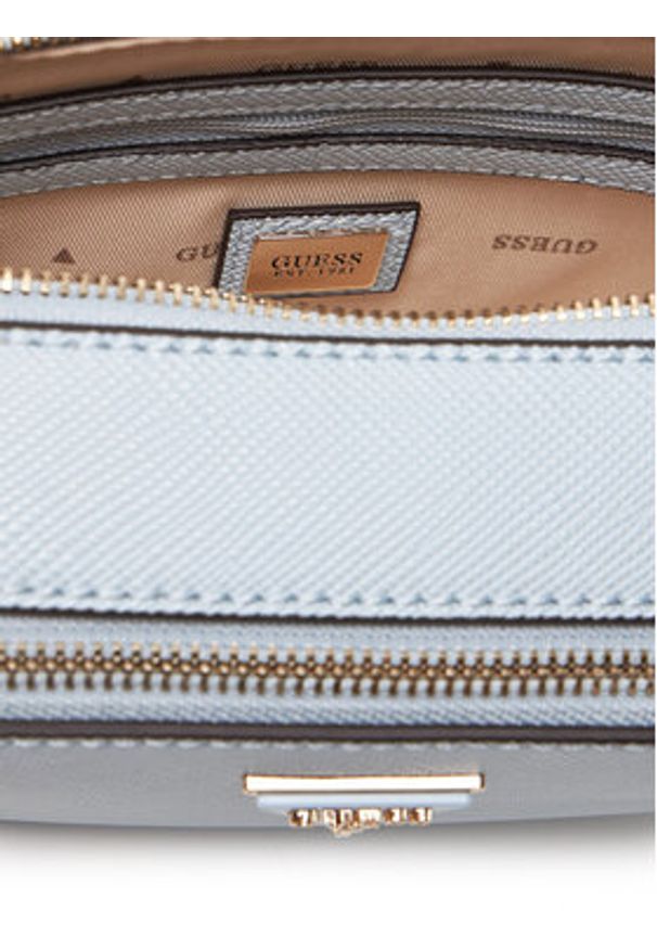 Guess Torebka Noelle II HWZG96 72140 Błękitny. Kolor: niebieski. Materiał: skórzane