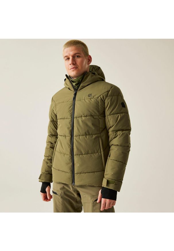 DARE 2B - Kurtka narciarska męska z membraną Camber II Dare 2b. Kolor: zielony, brązowy, wielokolorowy. Materiał: tkanina. Sezon: zima. Sport: narciarstwo