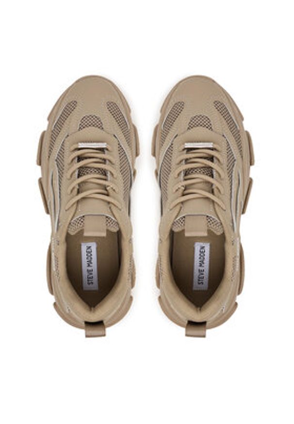 Steve Madden Sneakersy SM11004652 Beżowy. Kolor: beżowy. Materiał: skóra