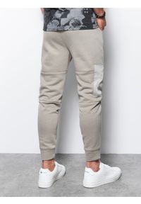 Ombre Clothing - Spodnie męskie dresowe - szare V4 P1087 - XL. Kolor: szary. Materiał: dresówka #3