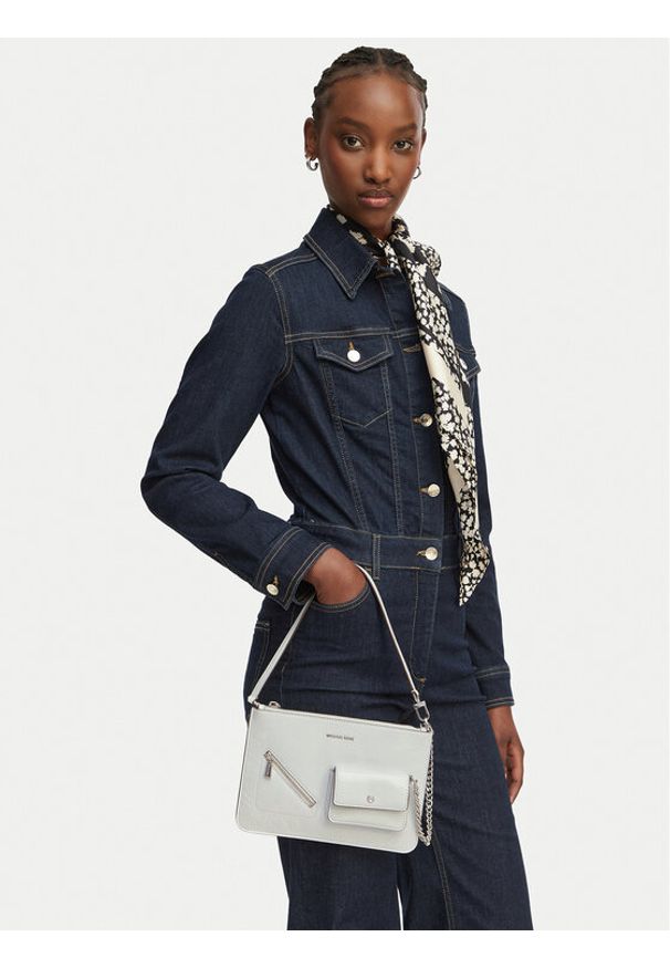 MICHAEL Michael Kors Torebka Jet Set 32S6SJ6F6L Biały. Kolor: biały. Materiał: skórzane