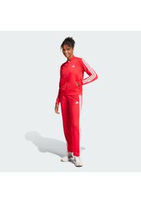 Adidas - Dres Essentials 3-Stripes. Kolor: biały, czerwony, wielokolorowy. Materiał: dresówka