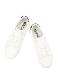 Big-Star - Trampki męskie Big Star, skóra ekologiczna sznurowany fason klasyczna gumowa podeszwa okrągły nosek minimalistyczny design, białe, TT174083. Nosek buta: okrągły. Zapięcie: sznurówki. Kolor: biały. Materiał: guma, skóra ekologiczna. Styl: klasyczny #5