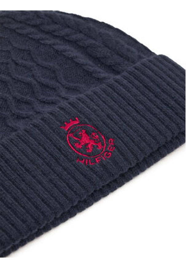 TOMMY HILFIGER - Tommy Hilfiger Czapka Crest AM0AM13828 Granatowy. Kolor: niebieski. Materiał: materiał, wełna
