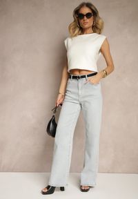 Renee - Biała Sweterkowa Kamizelka z Wełną Zenzeki. Okazja: na co dzień. Kolor: biały. Materiał: wełna. Styl: casual, elegancki #5