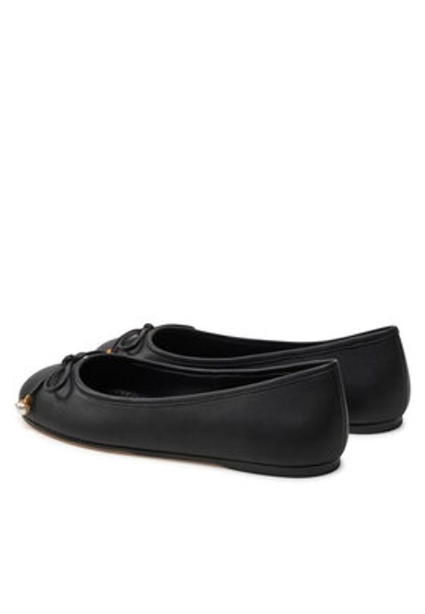 TwinSet - TWINSET Baleriny Ballerina 242TCP150 Czarny. Kolor: czarny. Materiał: skóra