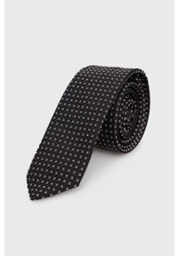 Hugo - Krawat. Kolor: czarny. Materiał: materiał