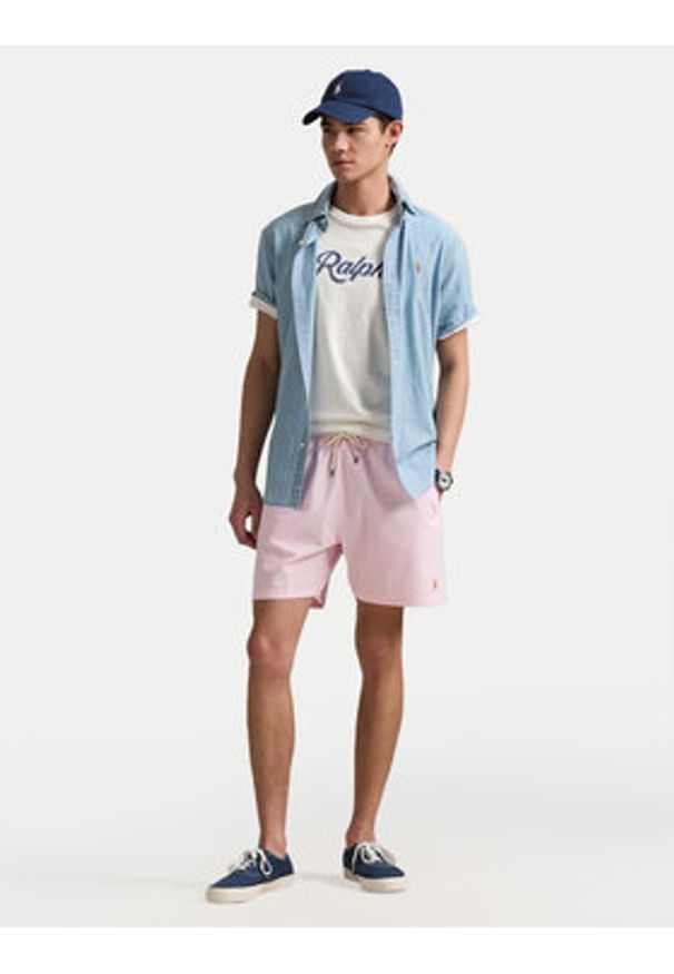 Polo Ralph Lauren Szorty kąpielowe 710957784004 Różowy Classic Fit. Kolor: różowy. Materiał: syntetyk
