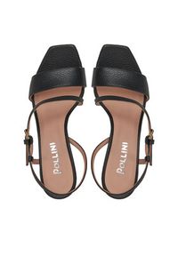 Pollini Sandały SA16116C1ITDP000 Czarny. Kolor: czarny. Materiał: skóra #4