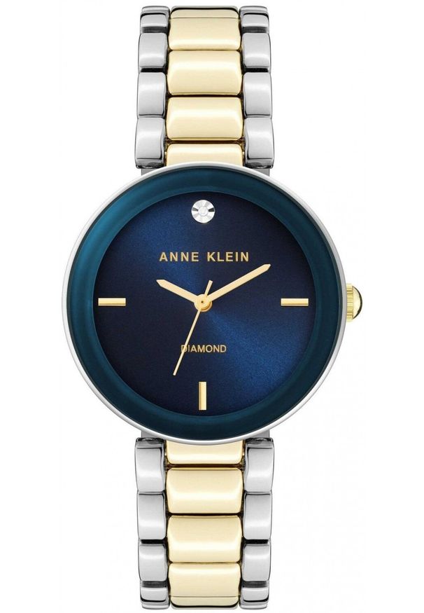 Zegarek damski Anne Klein AK-1363NVTT srebrny. Kolor: srebrny