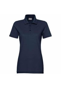 Koszulka sportowa damska Head 814289DB. Typ kołnierza: polo. Kolor: czarny, niebieski, wielokolorowy. Styl: sportowy