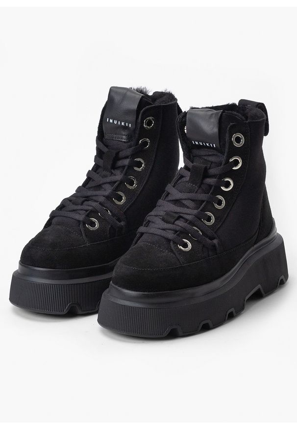 Inuikii - INUIKII MATILDA SHEARLING Śniegowce damskie. Okazja: do pracy, na spacer, na co dzień. Kolor: czarny. Styl: casual