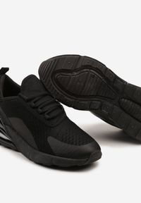 Born2be - Czarne Buty Sportowe Sneakersy z Siateczki na Elastycznej Podeszwie Alinesta. Okazja: na co dzień. Kolor: czarny. Materiał: jeans #2