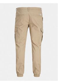 Jack & Jones - Jack&Jones Joggery Marco 12186889 Beżowy Slim Fit. Kolor: beżowy. Materiał: bawełna #5