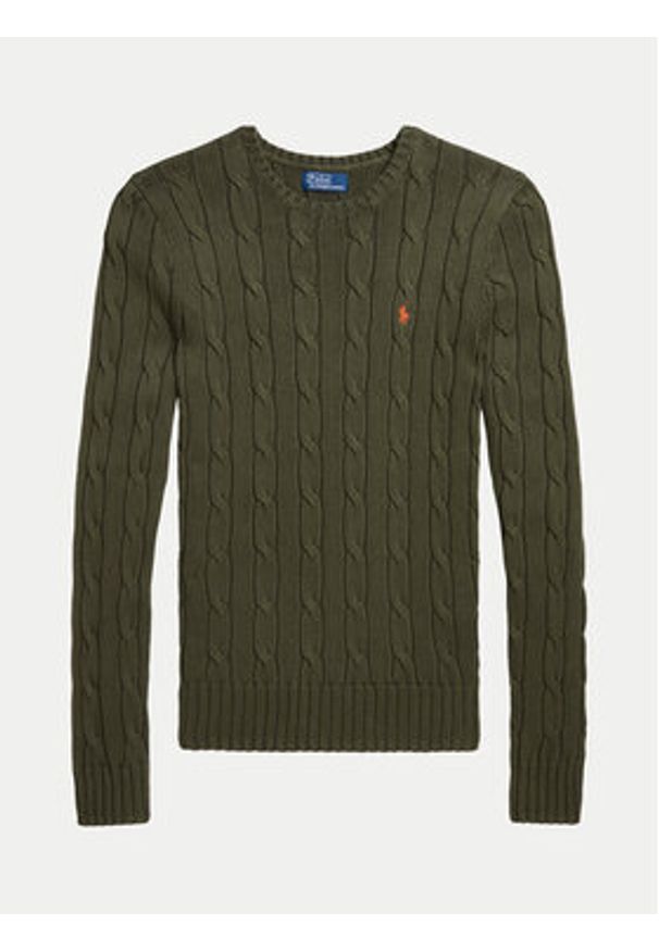 Polo Ralph Lauren Sweter 211891640030 Zielony Regular Fit. Typ kołnierza: polo. Kolor: zielony. Materiał: bawełna