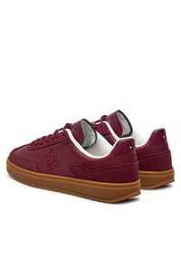 TOMMY HILFIGER - Tommy Hilfiger Sneakersy Heritage FW0FW08186 Bordowy. Kolor: czerwony. Materiał: zamsz, skóra #2