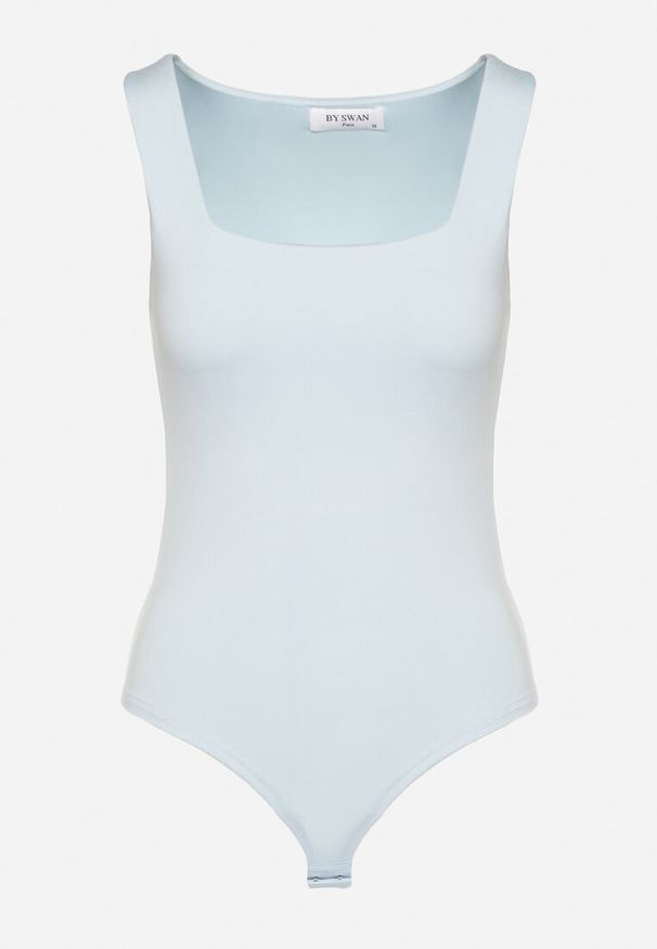 Born2be - Jasnoniebieskie Body Hyrmime. Typ kołnierza: dekolt kwadratowy. Kolor: niebieski. Materiał: dzianina, jeans. Długość rękawa: bez rękawów. Sezon: lato. Styl: klasyczny