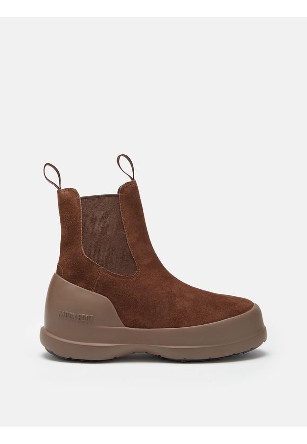Moon Boot LUNA CHELSEA SUEDE Sztyblety damskie. Kolor: brązowy
