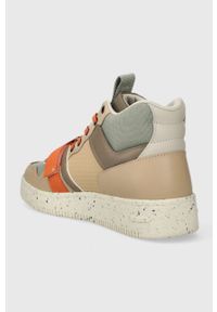 Tommy Jeans sneakersy TJM BASKET LEATHER BUCKLE MID kolor beżowy EM0EM01288. Nosek buta: okrągły. Kolor: beżowy. Materiał: guma #2
