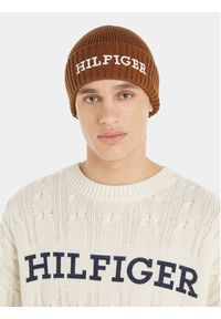 TOMMY HILFIGER - Tommy Hilfiger Czapka Monotype Beanie AM0AM11737 Beżowy. Kolor: beżowy. Materiał: bawełna #3