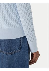 TOMMY HILFIGER - Tommy Hilfiger Sweter WW0WW44987 Niebieski jasny Regular Fit. Kolor: niebieski. Materiał: bawełna #5