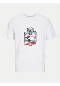 Jack & Jones - Jack&Jones T-Shirt Eight Skull 12264841 Biały Standard Fit. Kolor: biały. Materiał: bawełna