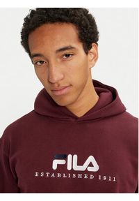 Fila Bluza Unisex Brunssum FAU0145 Bordowy Regular Fit. Kolor: czerwony. Materiał: bawełna