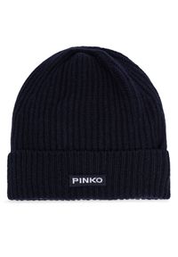 Pinko Czapka Lambkin Cuffia AI 24-25 BLK01 104489 A1CH Granatowy. Kolor: niebieski. Materiał: wełna #1