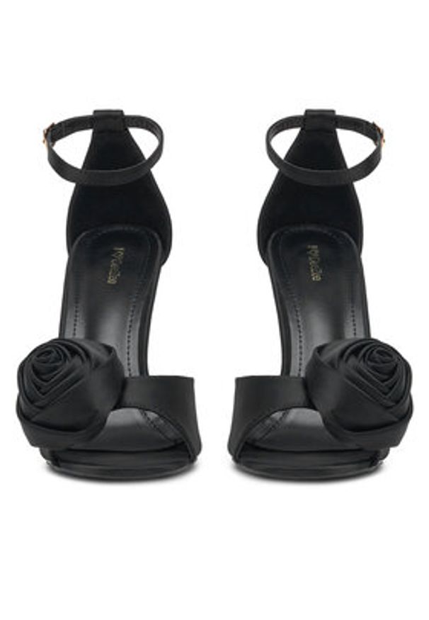 DeeZee Sandały F89725-201 Czarny. Kolor: czarny. Materiał: skóra