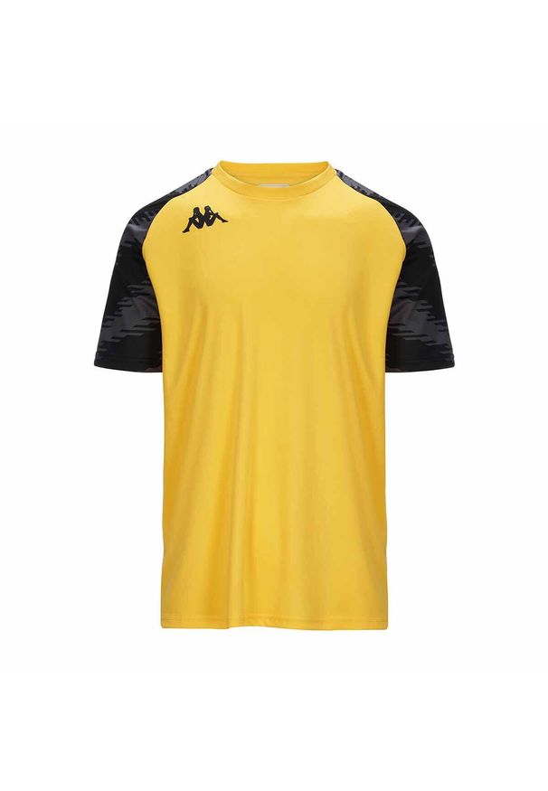 Koszulka dla dzieci Kappa Daverno. Kolor: wielokolorowy, żółty, czarny. Sport: piłka nożna