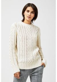 MOODO - Sweter w warkocze. Materiał: wełna, akryl