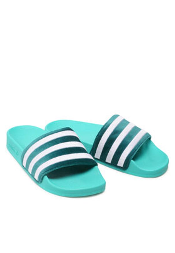 Adidas - adidas Klapki adilette W GX3371 Zielony. Kolor: zielony. Materiał: materiał