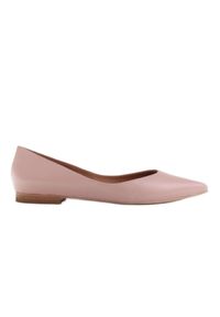 Marco Shoes Baleriny damskie z niskimi bokami różowe. Kolor: różowy. Materiał: skóra, materiał. Szerokość cholewki: normalna