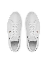 TOMMY HILFIGER - Tommy Hilfiger Sneakersy Pointy Court FW0FW07460 Biały. Kolor: biały. Materiał: skóra #5
