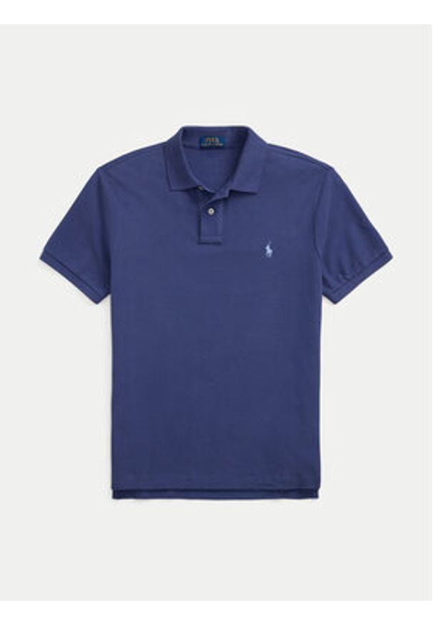 Polo Ralph Lauren Polo 710536856441 Granatowy Slim Fit. Typ kołnierza: polo. Kolor: niebieski. Materiał: bawełna