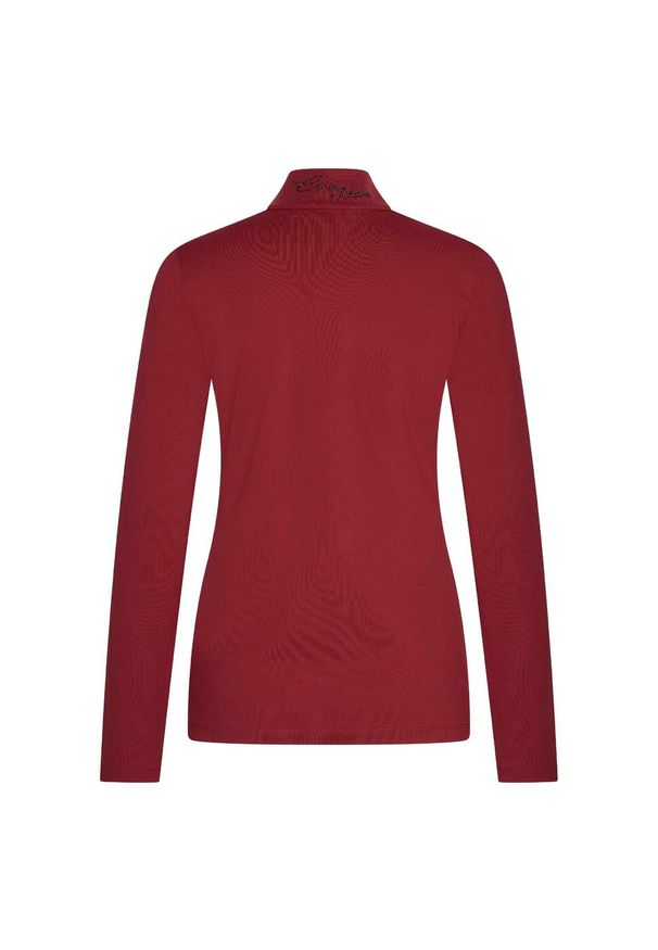 EURO-STAR - Damska koszulka jeździecka z długim rękawem Euro-Star Olivia. Kolor: czerwony. Długość rękawa: długi rękaw. Długość: długie