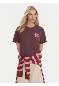 Roxy T-Shirt Hangloose The Sky ERJZT06020 Fioletowy Regular Fit. Kolor: fioletowy. Materiał: bawełna