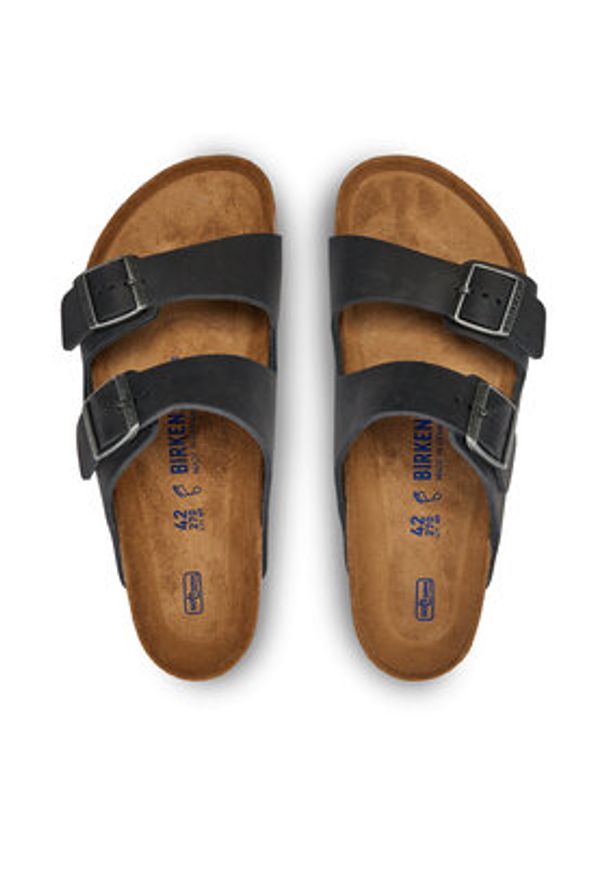 Birkenstock Klapki Arizona Bs 752481 Czarny. Kolor: czarny. Materiał: nubuk, skóra