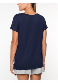 Lauren Ralph Lauren T-Shirt ILN61593 Granatowy Regular Fit. Kolor: niebieski. Materiał: wiskoza