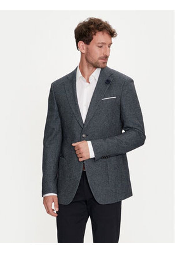 JOOP! Marynarka 17 JB-11Four 30042864 Niebieski Modern Fit. Kolor: niebieski. Materiał: bawełna